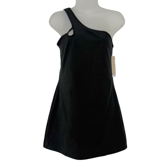 Spiritual Gangster Kaci Asymmetric Strap Active Dress Black Size Medium NWT - Picture 9 of 14
